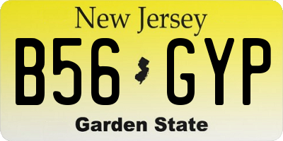 NJ license plate B56GYP