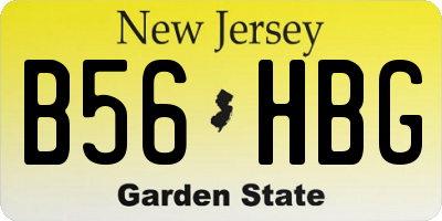 NJ license plate B56HBG