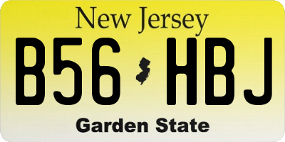 NJ license plate B56HBJ