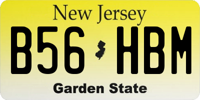 NJ license plate B56HBM