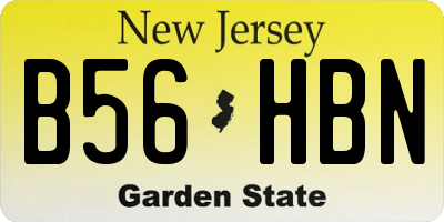 NJ license plate B56HBN