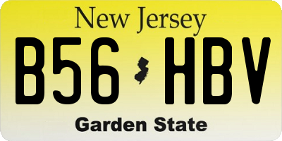 NJ license plate B56HBV