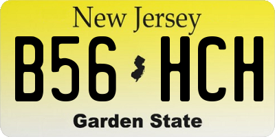 NJ license plate B56HCH