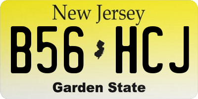 NJ license plate B56HCJ