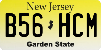 NJ license plate B56HCM