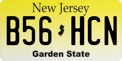 NJ license plate B56HCN