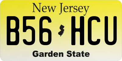NJ license plate B56HCU