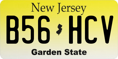 NJ license plate B56HCV