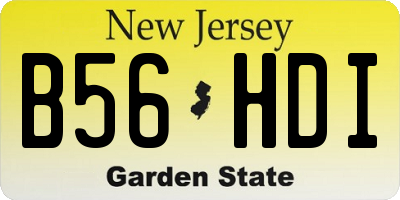 NJ license plate B56HDI