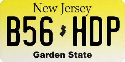 NJ license plate B56HDP