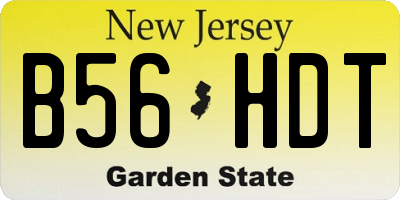 NJ license plate B56HDT