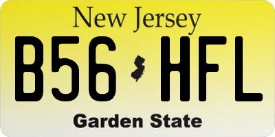 NJ license plate B56HFL