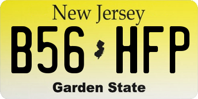 NJ license plate B56HFP