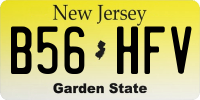 NJ license plate B56HFV