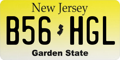 NJ license plate B56HGL