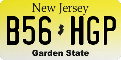 NJ license plate B56HGP