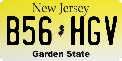 NJ license plate B56HGV