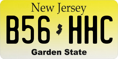 NJ license plate B56HHC