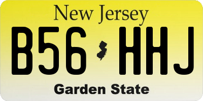 NJ license plate B56HHJ