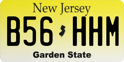 NJ license plate B56HHM