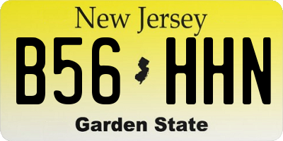 NJ license plate B56HHN