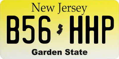 NJ license plate B56HHP