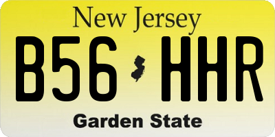 NJ license plate B56HHR