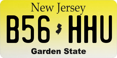 NJ license plate B56HHU