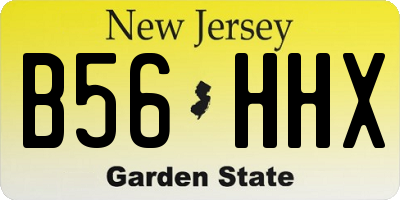 NJ license plate B56HHX