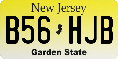 NJ license plate B56HJB