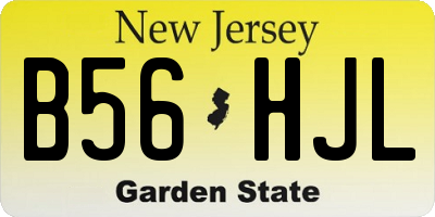 NJ license plate B56HJL