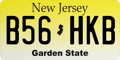NJ license plate B56HKB