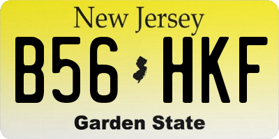 NJ license plate B56HKF