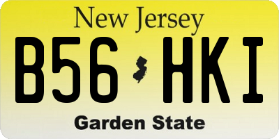 NJ license plate B56HKI