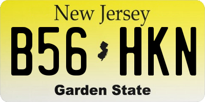 NJ license plate B56HKN