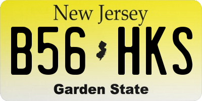 NJ license plate B56HKS