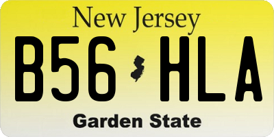 NJ license plate B56HLA