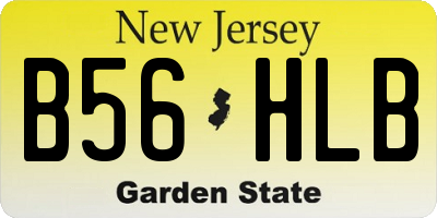 NJ license plate B56HLB