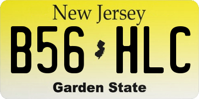NJ license plate B56HLC