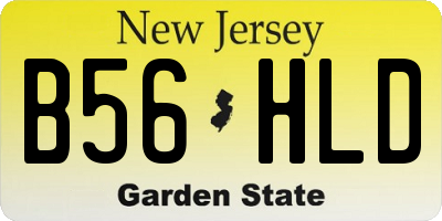 NJ license plate B56HLD