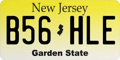 NJ license plate B56HLE