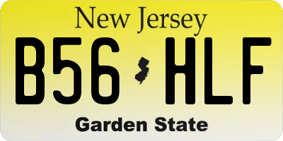 NJ license plate B56HLF
