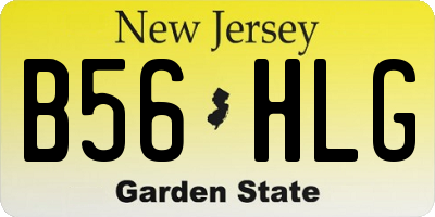 NJ license plate B56HLG