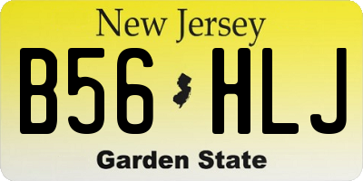 NJ license plate B56HLJ