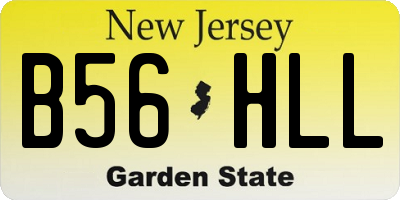 NJ license plate B56HLL