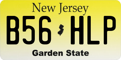 NJ license plate B56HLP