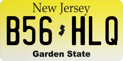 NJ license plate B56HLQ
