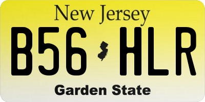 NJ license plate B56HLR