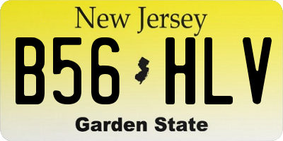 NJ license plate B56HLV