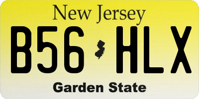 NJ license plate B56HLX